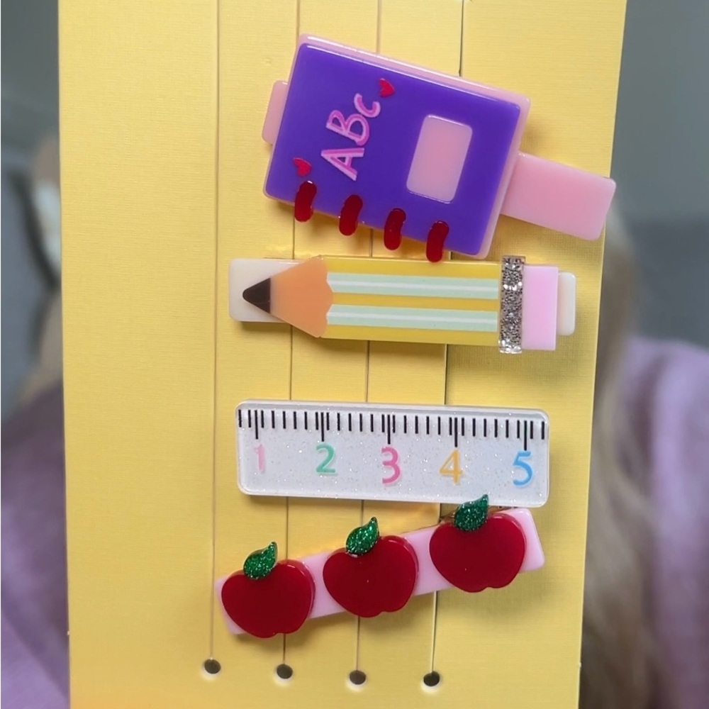 Back to school hair clips